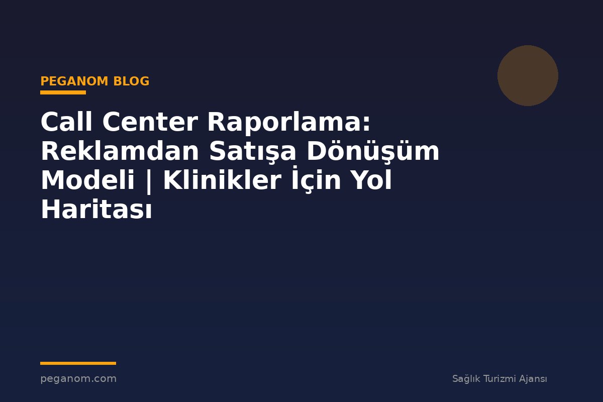 Call Center Raporlama: Reklamdan Satışa Dönüşüm Modeli | Klinikler İçin Yol Haritası