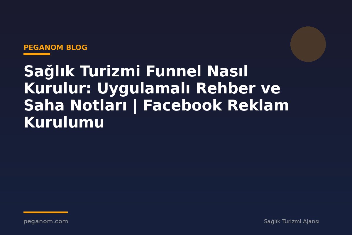 Sağlık Turizmi Funnel Nasıl Kurulur: Uygulamalı Rehber ve Saha Notları | Facebook Reklam Kurulumu
