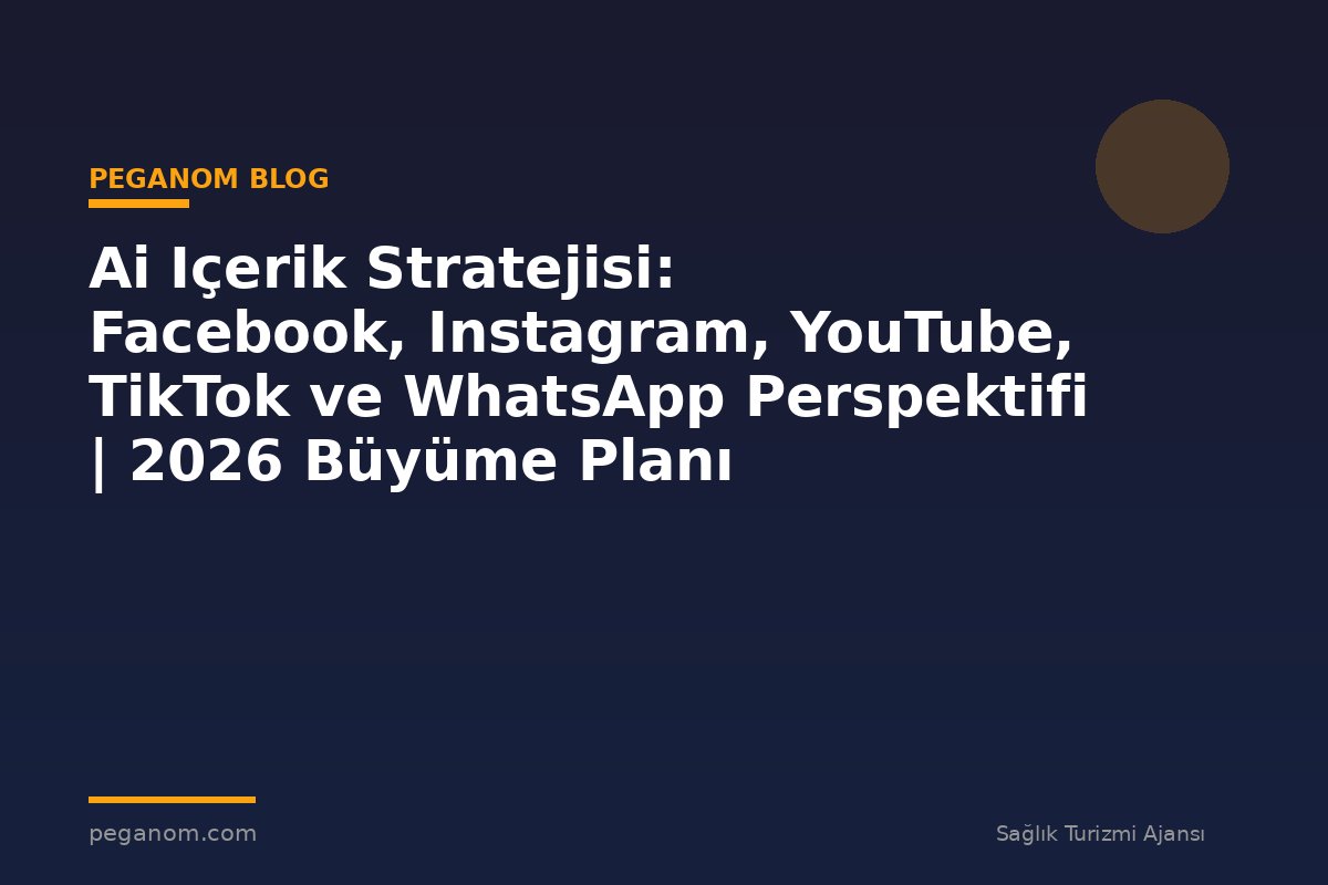 Ai Içerik Stratejisi: Facebook, Instagram, YouTube, TikTok ve WhatsApp Perspektifi | 2026 Büyüme Planı