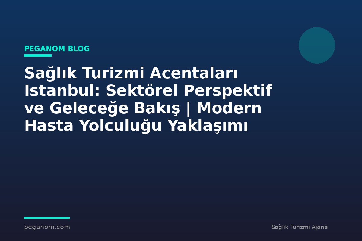 Sağlık Turizmi Acentaları Istanbul: Sektörel Perspektif ve Geleceğe Bakış | Modern Hasta Yolculuğu Yaklaşımı