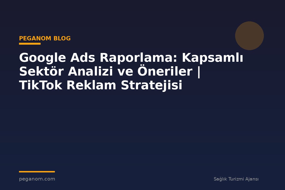 Google Ads Raporlama: Kapsamlı Sektör Analizi ve Öneriler | TikTok Reklam Stratejisi