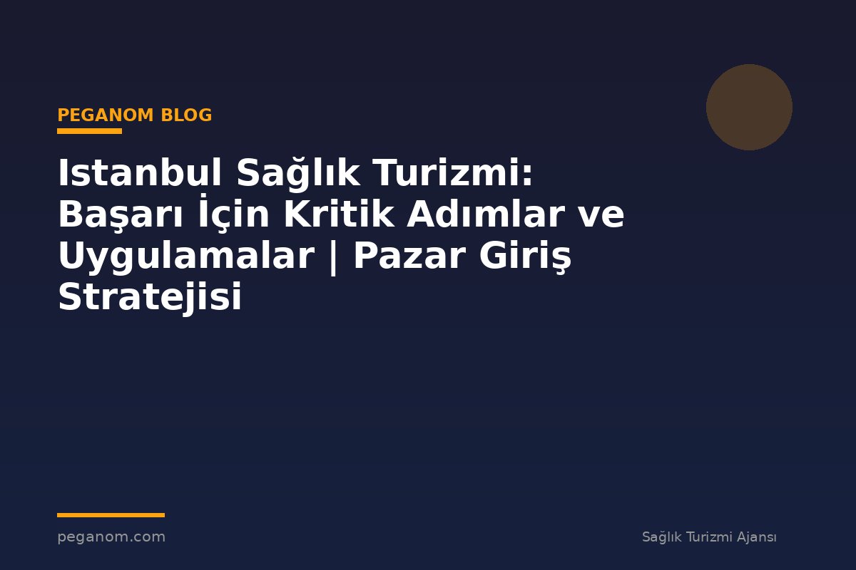 Istanbul Sağlık Turizmi: Başarı İçin Kritik Adımlar ve Uygulamalar | Pazar Giriş Stratejisi