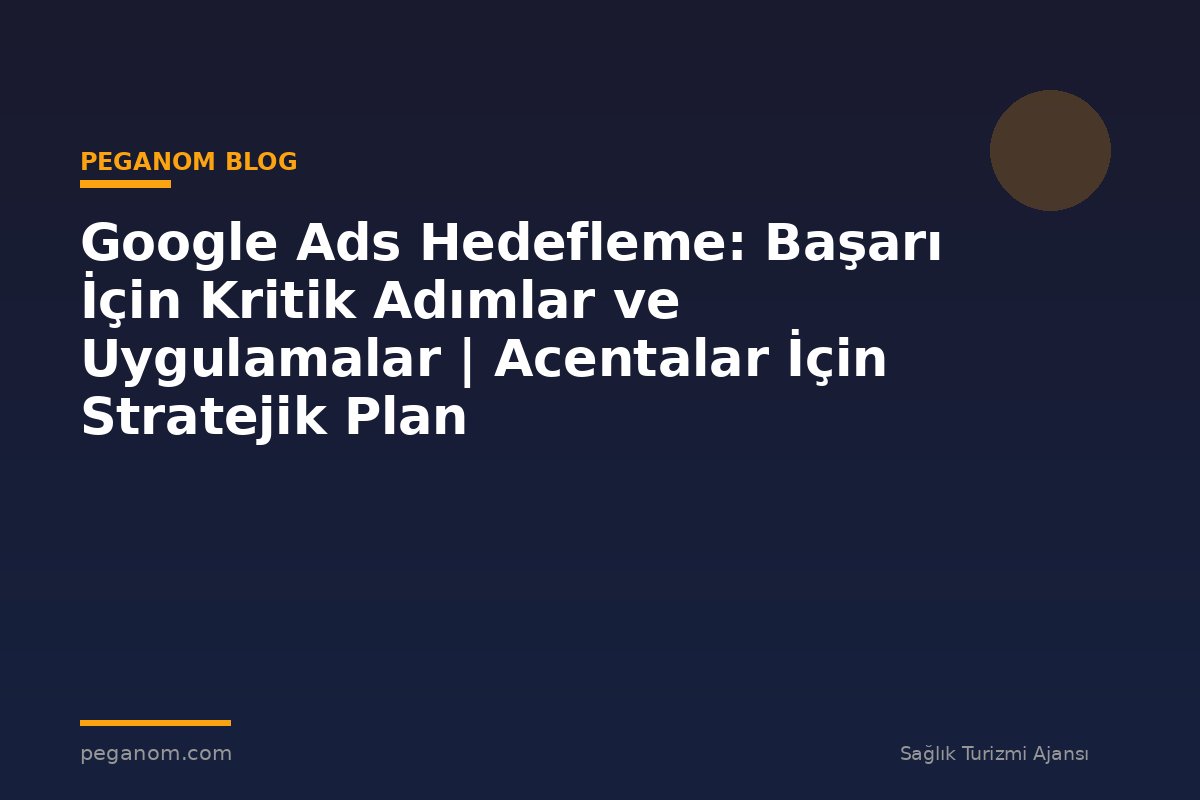 Google Ads Hedefleme: Başarı İçin Kritik Adımlar ve Uygulamalar | Acentalar İçin Stratejik Plan