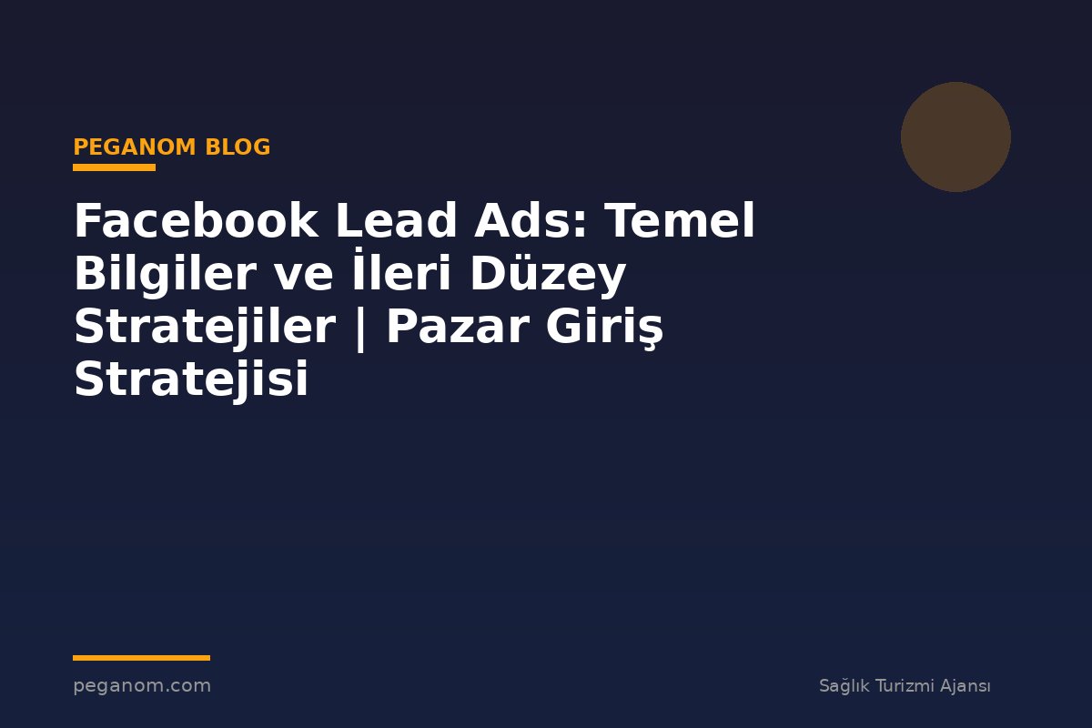 Facebook Lead Ads: Temel Bilgiler ve İleri Düzey Stratejiler | Pazar Giriş Stratejisi