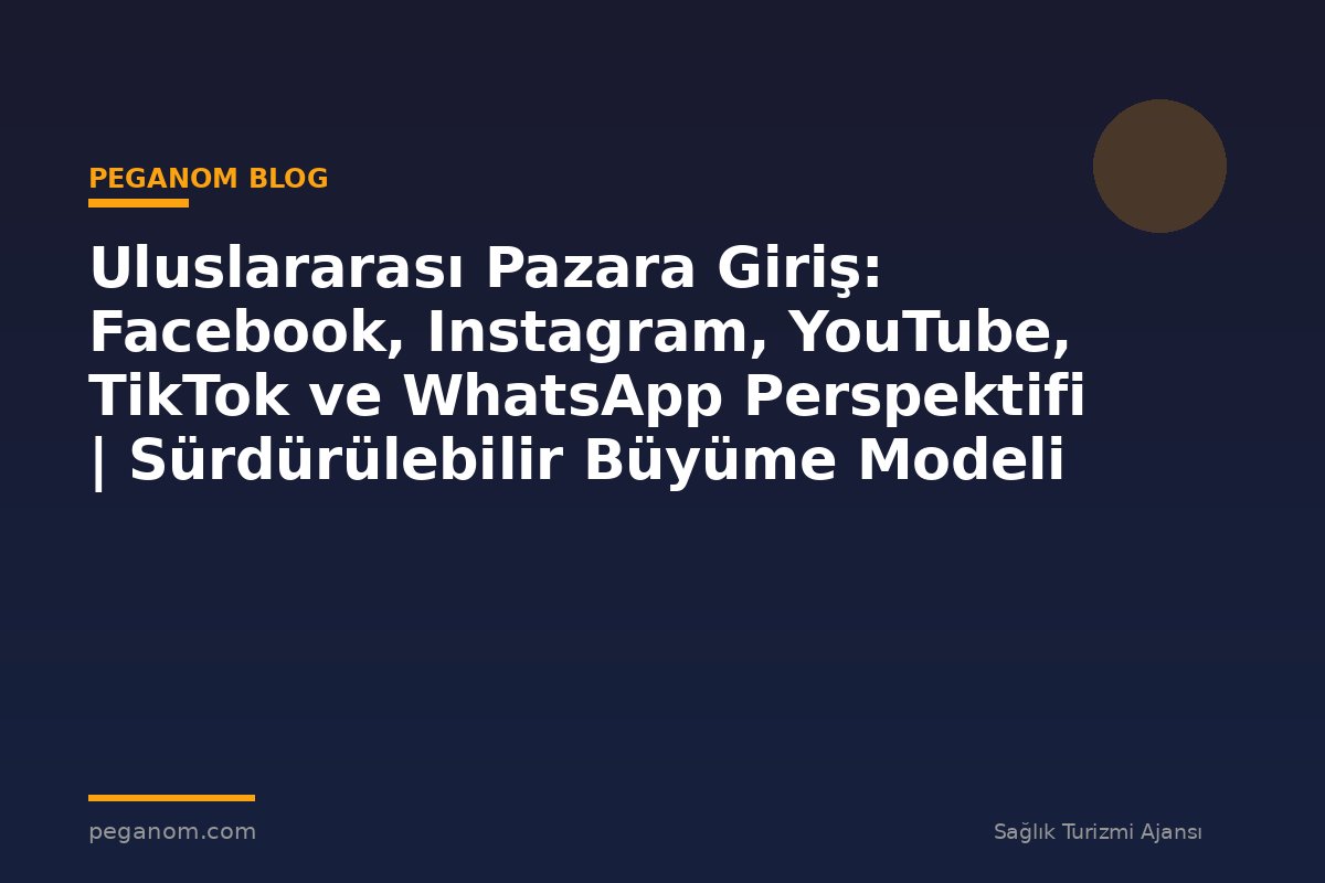Uluslararası Pazara Giriş: Facebook, Instagram, YouTube, TikTok ve WhatsApp Perspektifi | Sürdürülebilir Büyüme Modeli