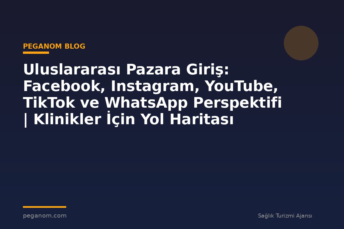 Uluslararası Pazara Giriş: Facebook, Instagram, YouTube, TikTok ve WhatsApp Perspektifi | Klinikler İçin Yol Haritası