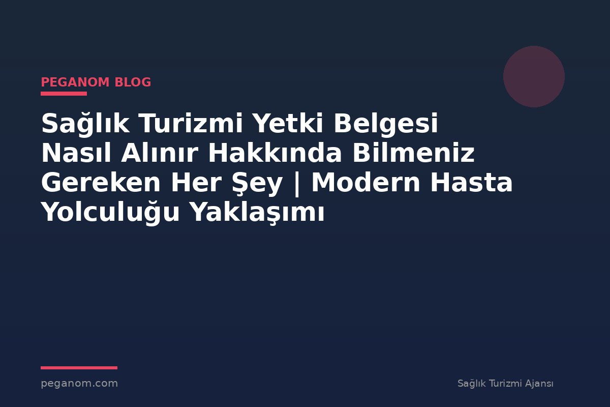 Sağlık Turizmi Yetki Belgesi Nasıl Alınır Hakkında Bilmeniz Gereken Her Şey | Modern Hasta Yolculuğu Yaklaşımı