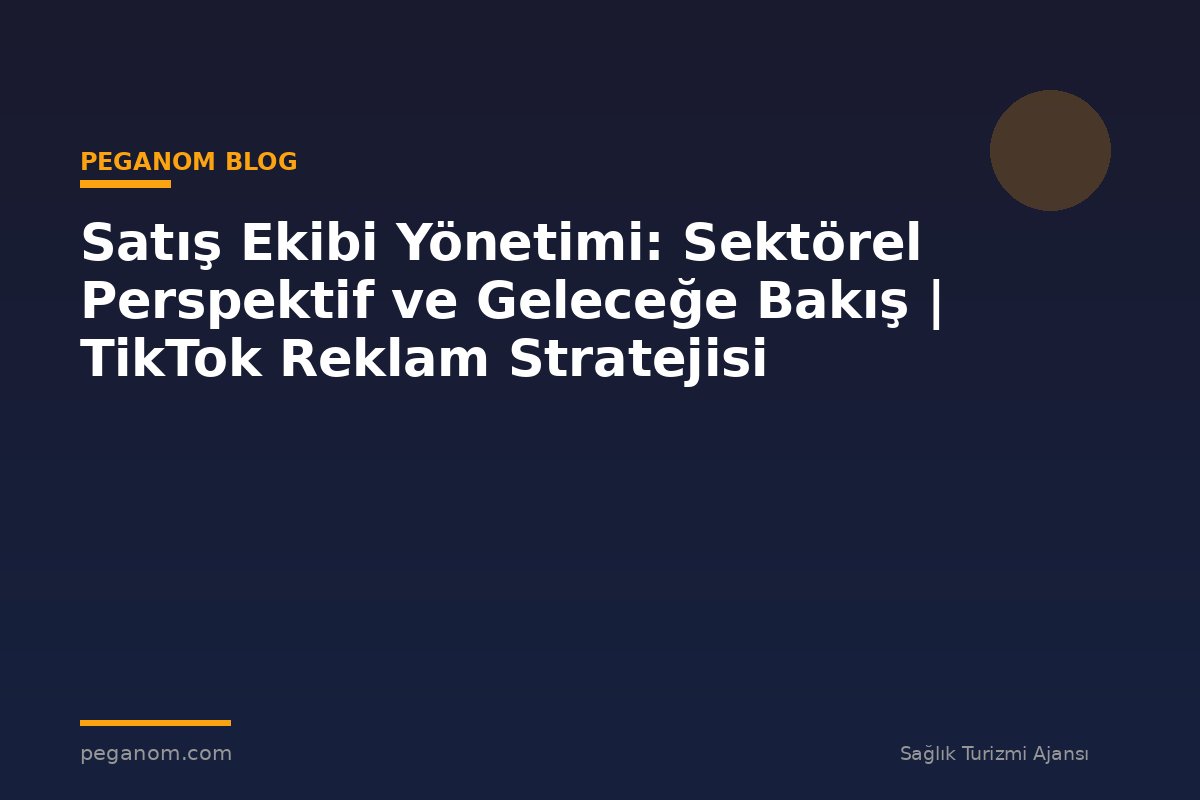 Satış Ekibi Yönetimi: Sektörel Perspektif ve Geleceğe Bakış | TikTok Reklam Stratejisi