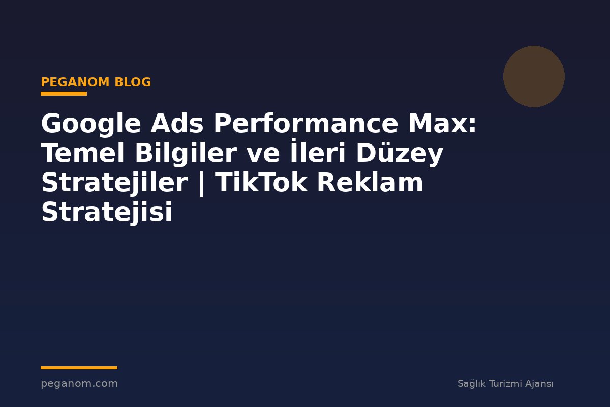 Google Ads Performance Max: Temel Bilgiler ve İleri Düzey Stratejiler | TikTok Reklam Stratejisi