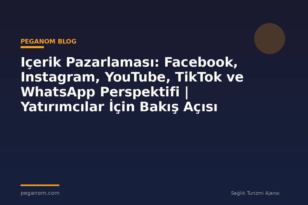 Içerik Pazarlaması: Facebook, Instagram, YouTube, TikTok ve WhatsApp Perspektifi | Yatırımcılar İçin Bakış Açısı