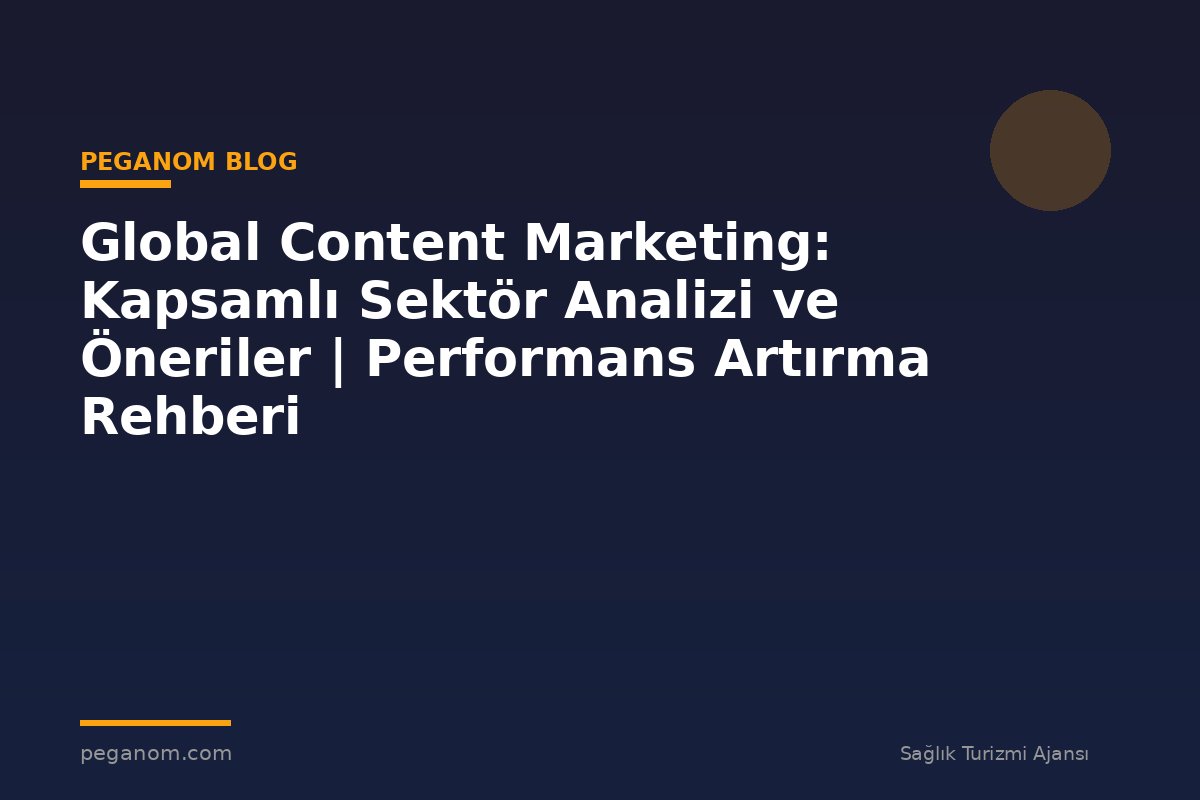 Global Content Marketing: Kapsamlı Sektör Analizi ve Öneriler | Performans Artırma Rehberi