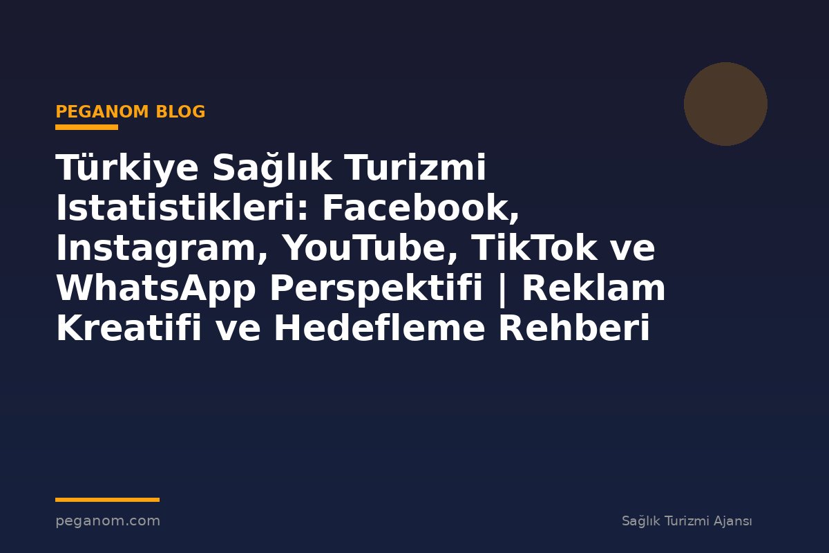Türkiye Sağlık Turizmi Istatistikleri: Facebook, Instagram, YouTube, TikTok ve WhatsApp Perspektifi | Reklam Kreatifi ve Hedefleme Rehberi