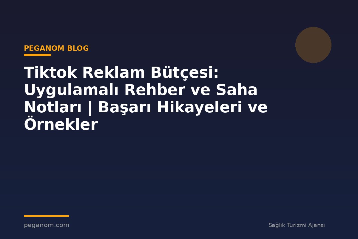 Tiktok Reklam Bütçesi: Uygulamalı Rehber ve Saha Notları | Başarı Hikayeleri ve Örnekler