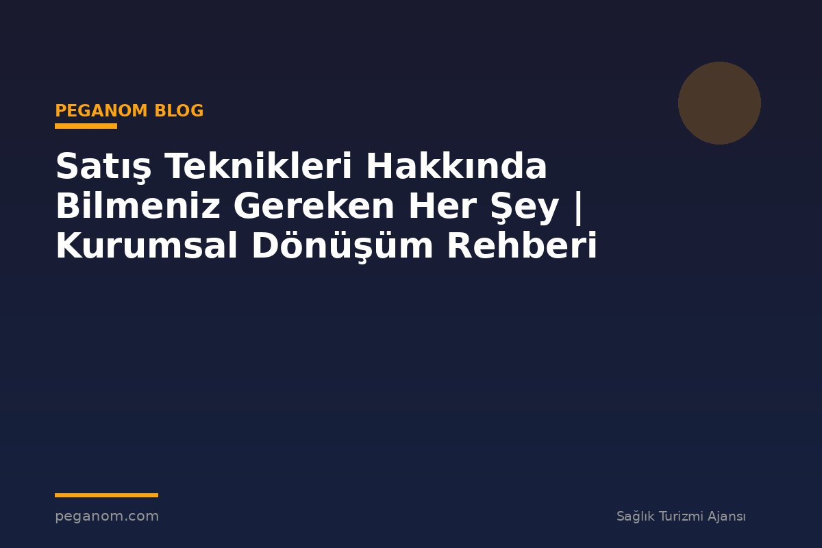 Satış Teknikleri Hakkında Bilmeniz Gereken Her Şey | Kurumsal Dönüşüm Rehberi