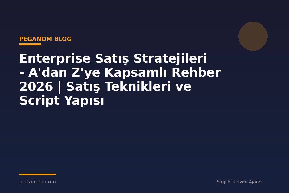 Enterprise Satış Stratejileri - A'dan Z'ye Kapsamlı Rehber 2026 | Satış Teknikleri ve Script Yapısı