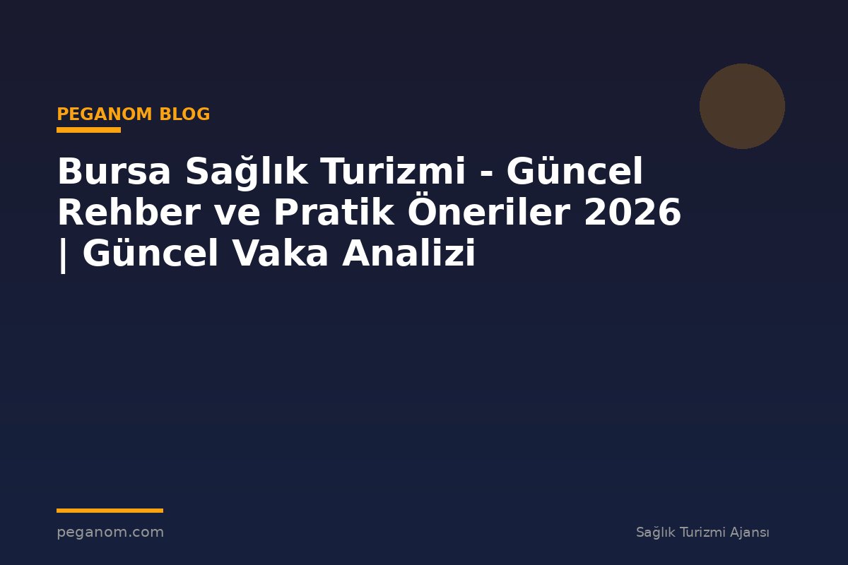Bursa Sağlık Turizmi - Güncel Rehber ve Pratik Öneriler 2026 | Güncel Vaka Analizi