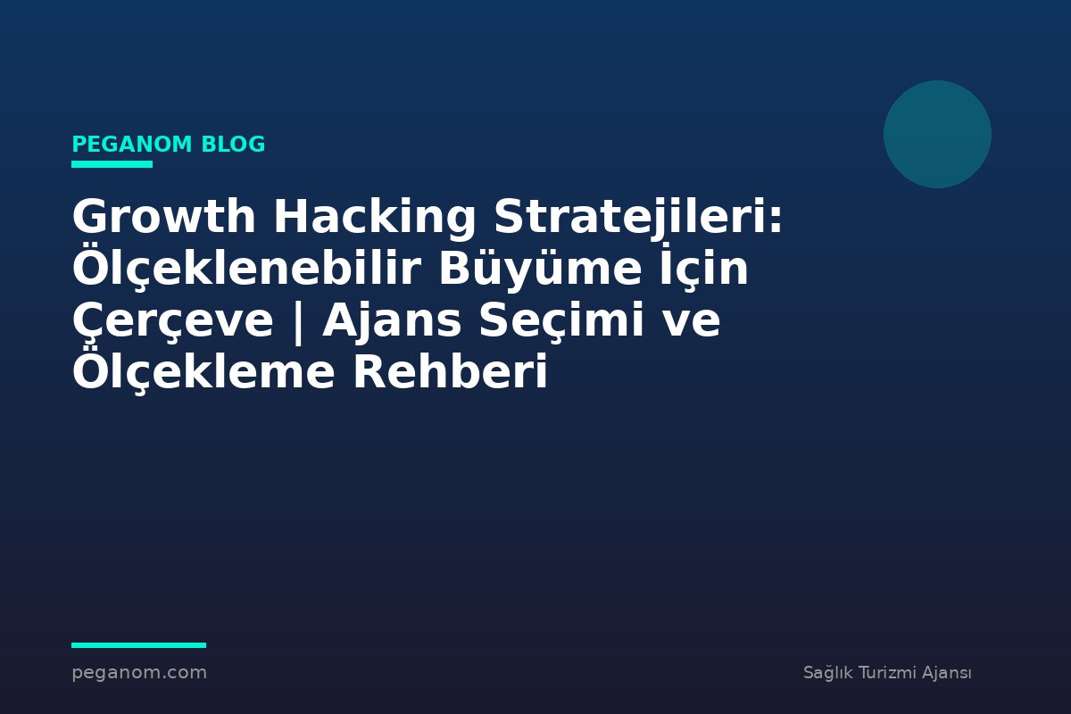 Growth Hacking Stratejileri: Ölçeklenebilir Büyüme İçin Çerçeve | Ajans Seçimi ve Ölçekleme Rehberi