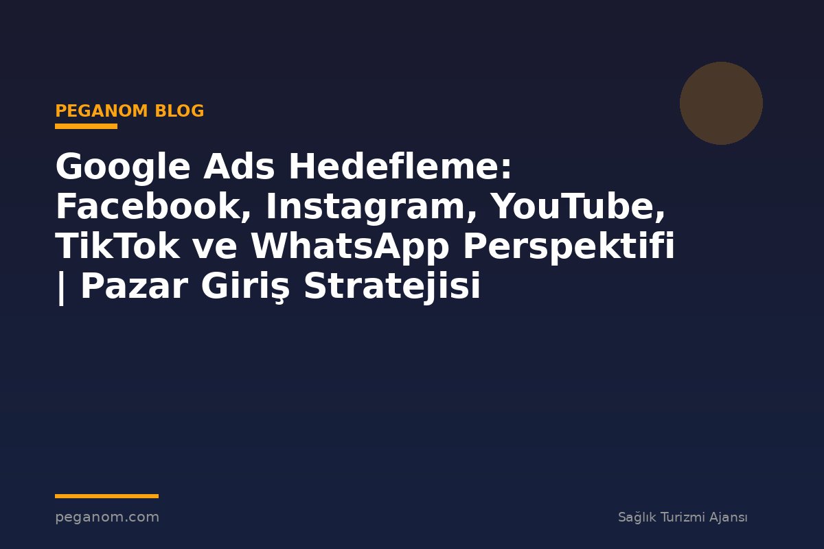 Google Ads Hedefleme: Facebook, Instagram, YouTube, TikTok ve WhatsApp Perspektifi | Pazar Giriş Stratejisi