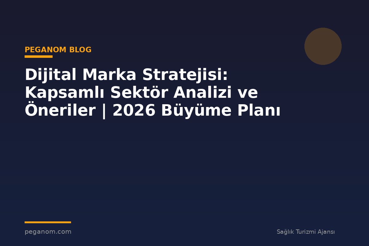 Dijital Marka Stratejisi: Kapsamlı Sektör Analizi ve Öneriler | 2026 Büyüme Planı