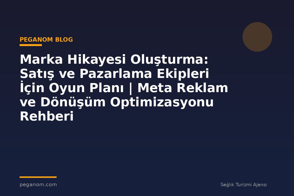 Marka Hikayesi Oluşturma: Satış ve Pazarlama Ekipleri İçin Oyun Planı | Meta Reklam ve Dönüşüm Optimizasyonu Rehberi