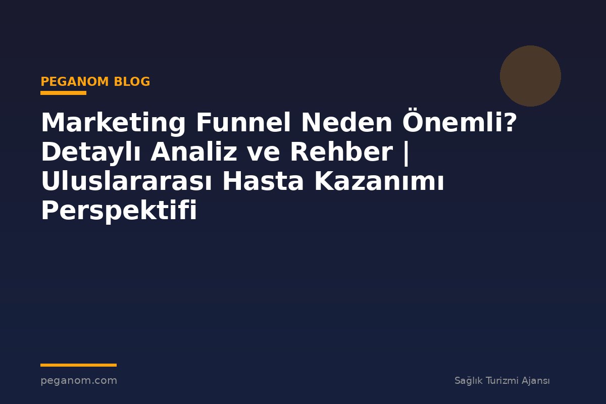 Marketing Funnel Neden Önemli? Detaylı Analiz ve Rehber | Uluslararası Hasta Kazanımı Perspektifi