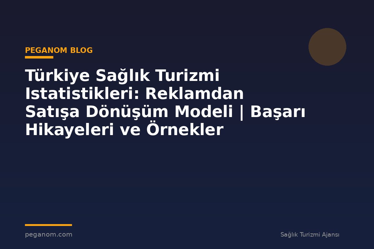 Türkiye Sağlık Turizmi Istatistikleri: Reklamdan Satışa Dönüşüm Modeli | Başarı Hikayeleri ve Örnekler