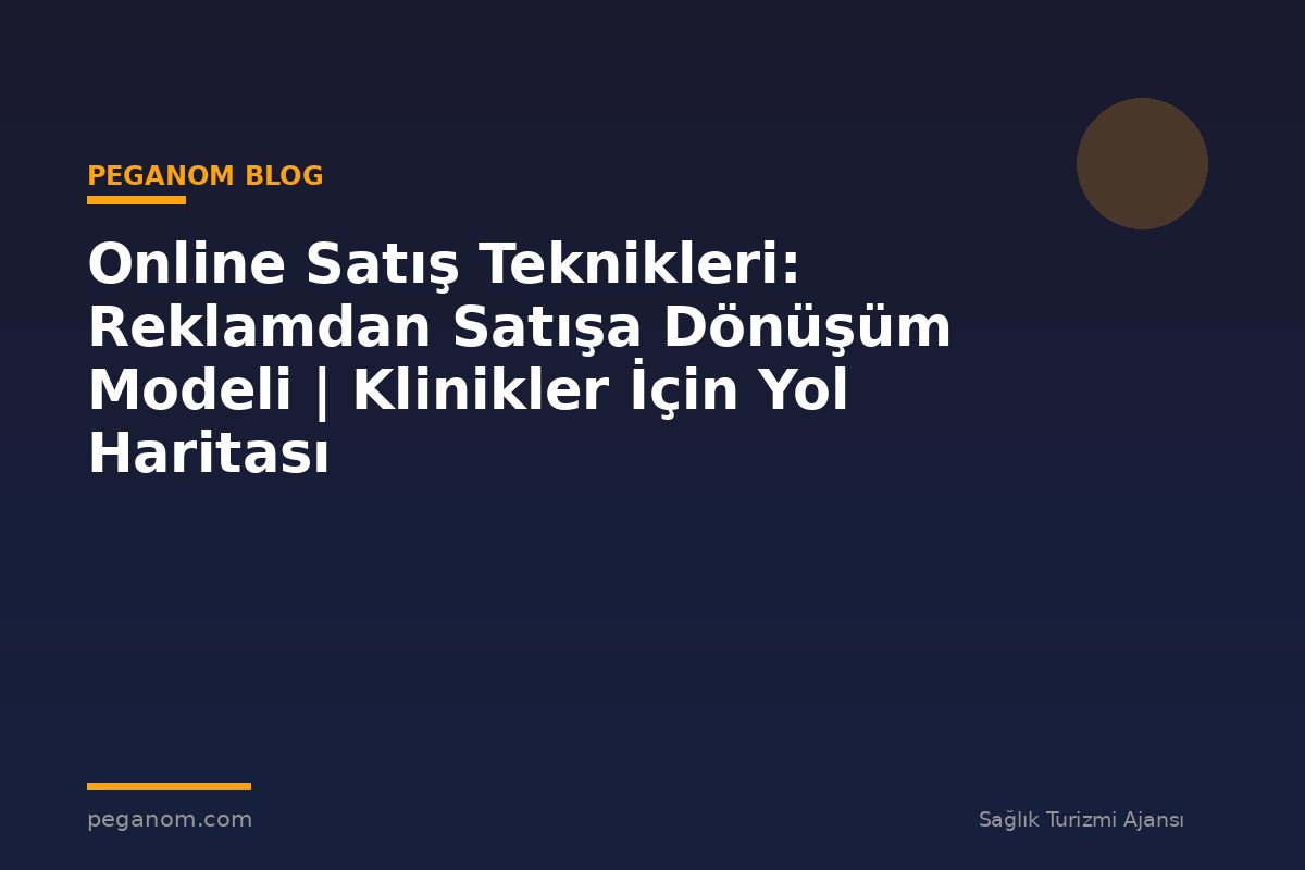 Online Satış Teknikleri: Reklamdan Satışa Dönüşüm Modeli | Klinikler İçin Yol Haritası