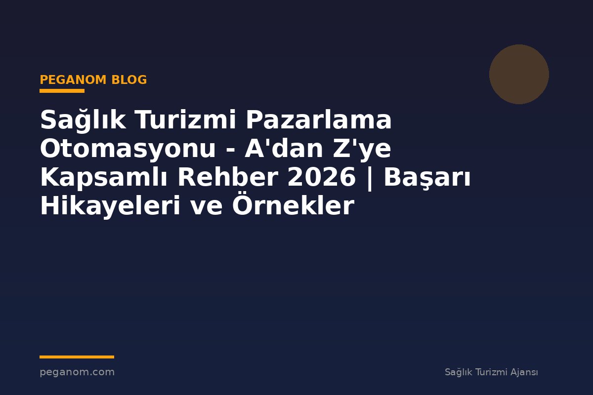 Sağlık Turizmi Pazarlama Otomasyonu - A'dan Z'ye Kapsamlı Rehber 2026 | Başarı Hikayeleri ve Örnekler
