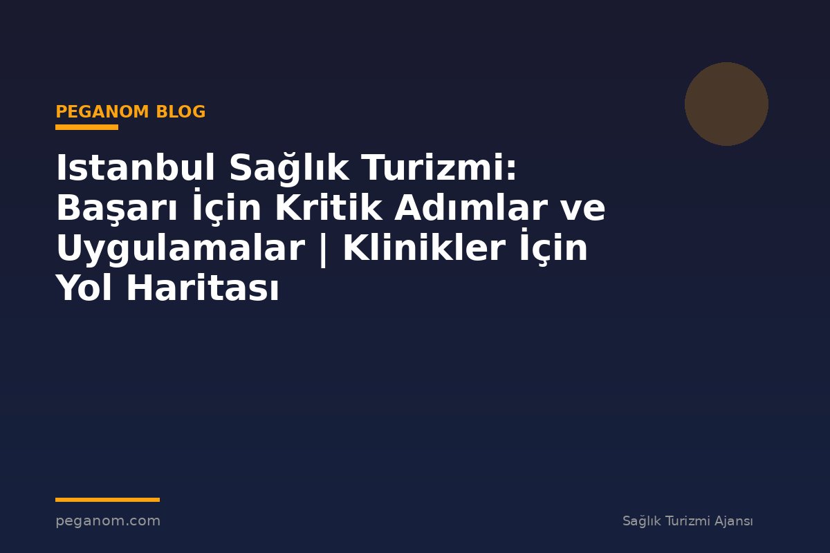 Istanbul Sağlık Turizmi: Başarı İçin Kritik Adımlar ve Uygulamalar | Klinikler İçin Yol Haritası