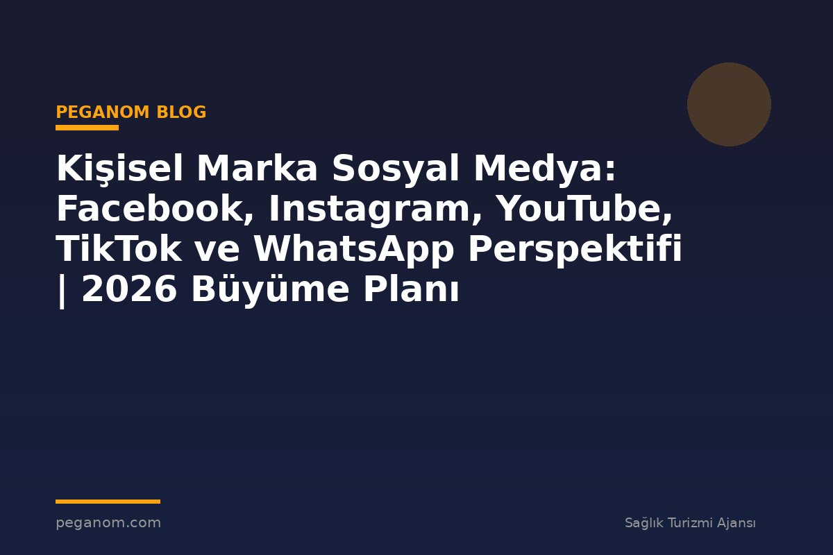Kişisel Marka Sosyal Medya: Facebook, Instagram, YouTube, TikTok ve WhatsApp Perspektifi | 2026 Büyüme Planı