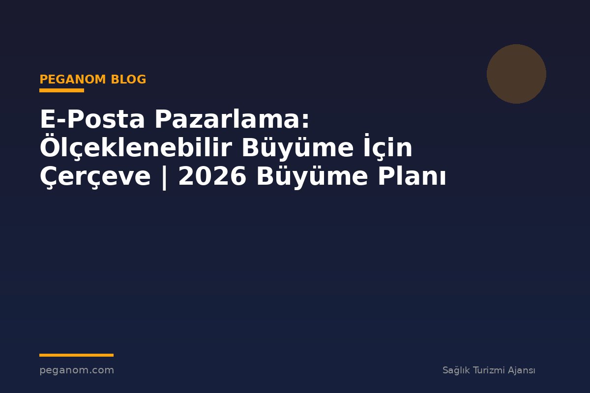 E-Posta Pazarlama: Ölçeklenebilir Büyüme İçin Çerçeve | 2026 Büyüme Planı