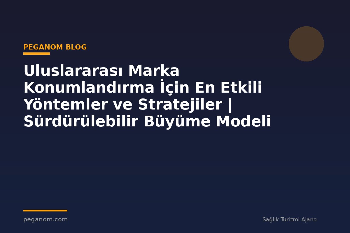 Uluslararası Marka Konumlandırma İçin En Etkili Yöntemler ve Stratejiler | Sürdürülebilir Büyüme Modeli