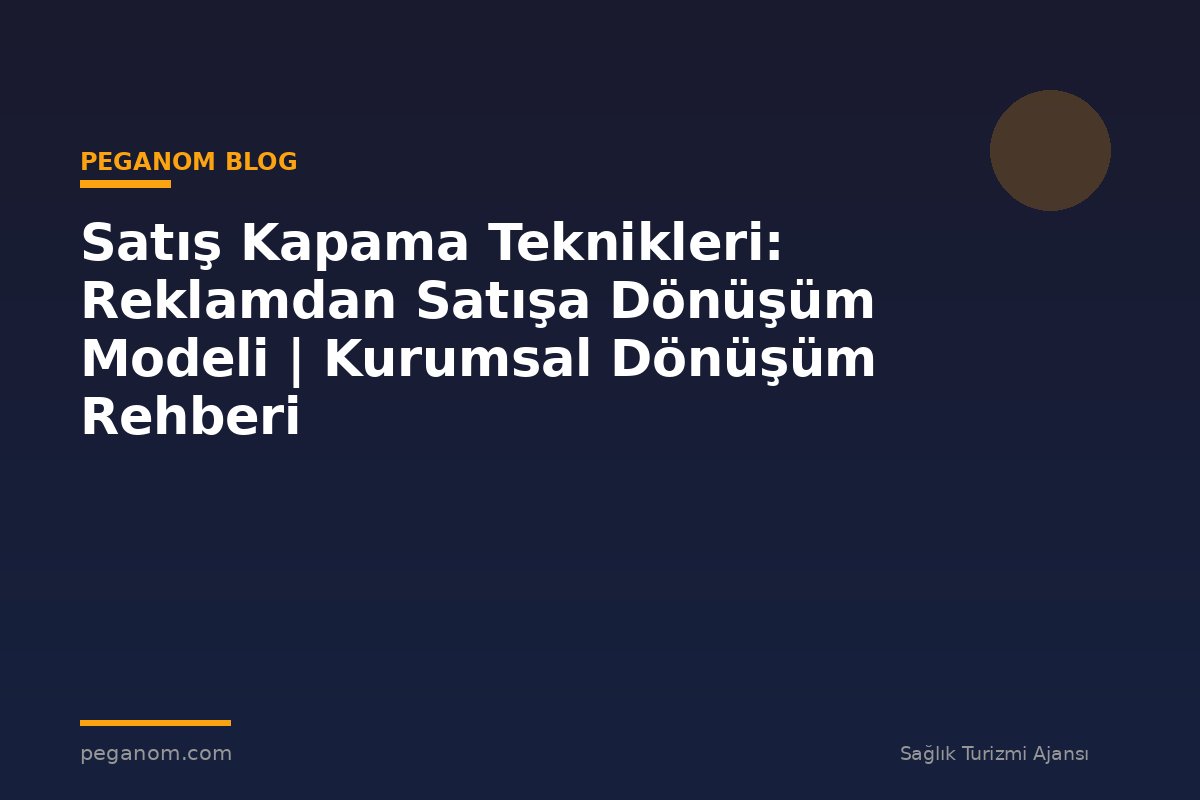 Satış Kapama Teknikleri: Reklamdan Satışa Dönüşüm Modeli | Kurumsal Dönüşüm Rehberi