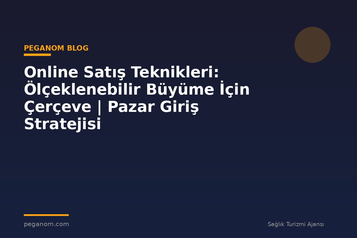 Online Satış Teknikleri: Ölçeklenebilir Büyüme İçin Çerçeve | Pazar Giriş Stratejisi