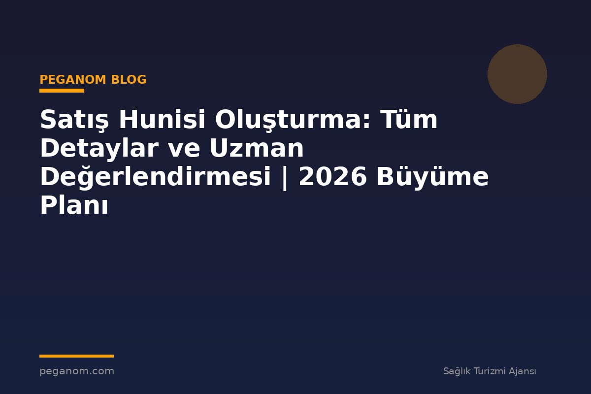 Satış Hunisi Oluşturma: Tüm Detaylar ve Uzman Değerlendirmesi | 2026 Büyüme Planı