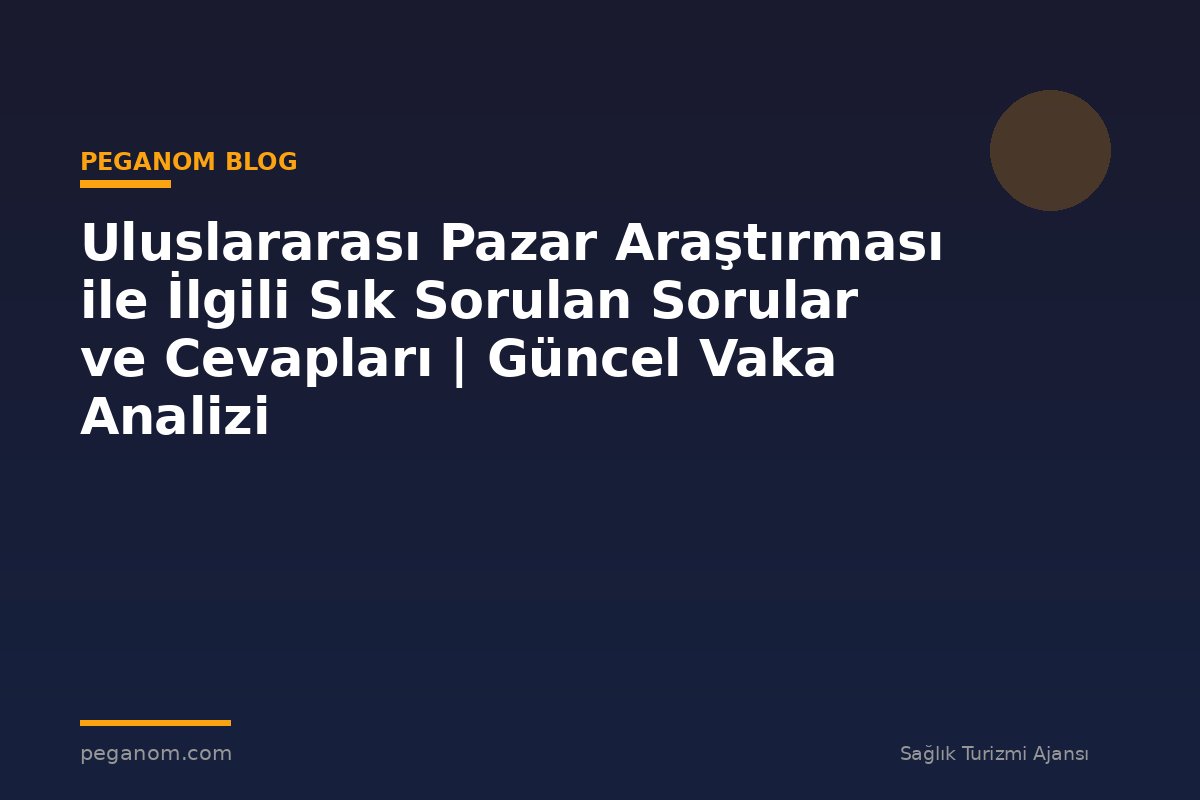 Uluslararası Pazar Araştırması ile İlgili Sık Sorulan Sorular ve Cevapları | Güncel Vaka Analizi