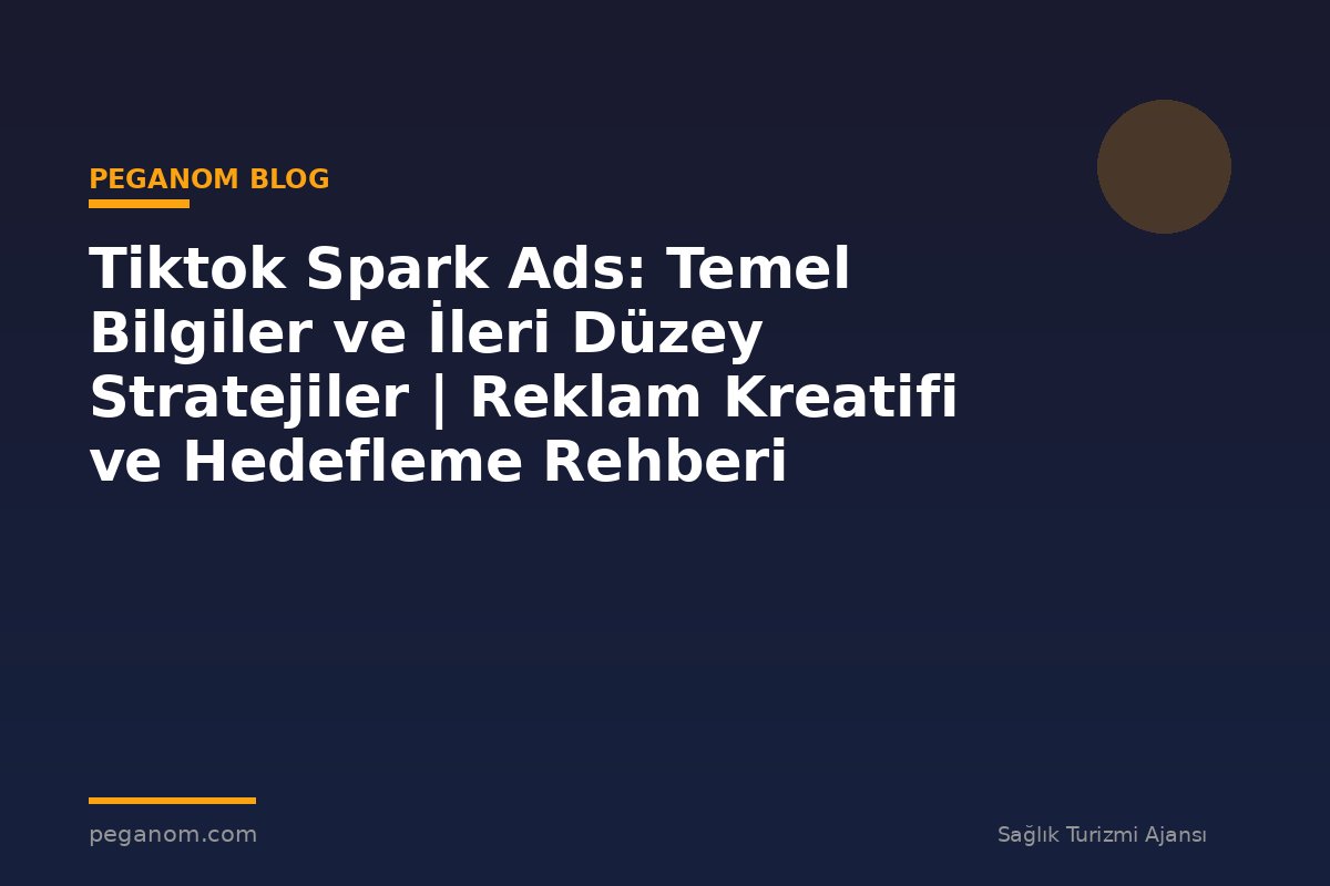 Tiktok Spark Ads: Temel Bilgiler ve İleri Düzey Stratejiler | Reklam Kreatifi ve Hedefleme Rehberi