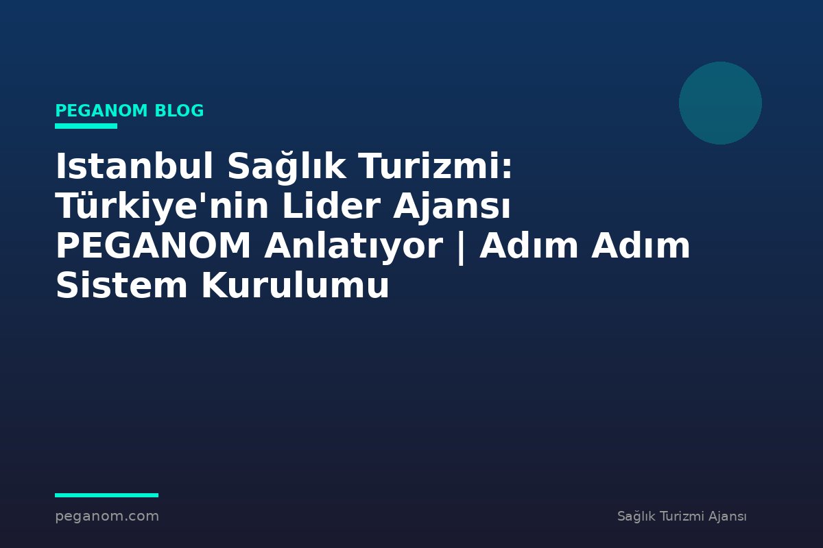 Istanbul Sağlık Turizmi: Türkiye'nin Lider Ajansı PEGANOM Anlatıyor | Adım Adım Sistem Kurulumu