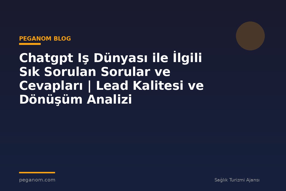 Chatgpt Iş Dünyası ile İlgili Sık Sorulan Sorular ve Cevapları | Lead Kalitesi ve Dönüşüm Analizi