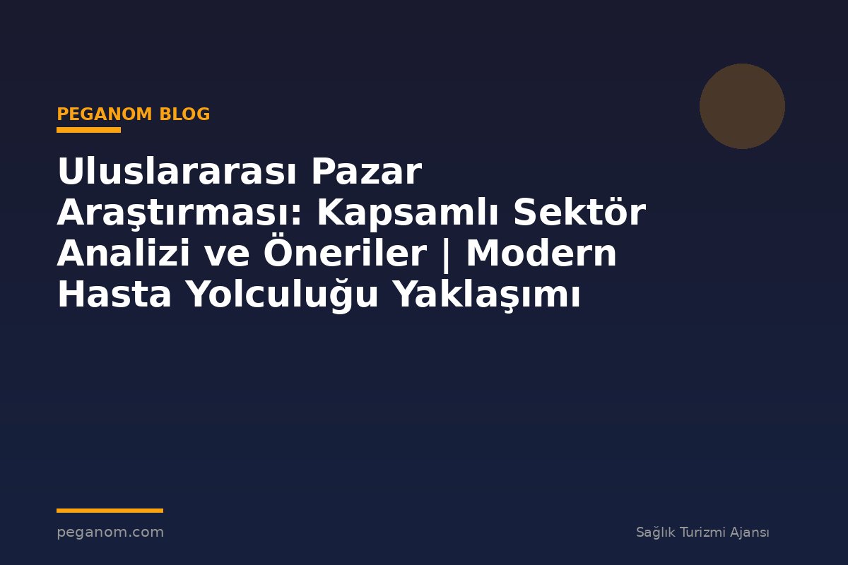 Uluslararası Pazar Araştırması: Kapsamlı Sektör Analizi ve Öneriler | Modern Hasta Yolculuğu Yaklaşımı
