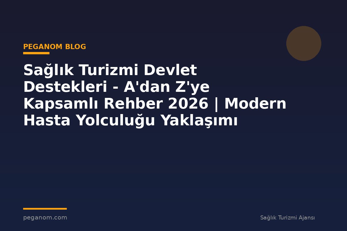 Sağlık Turizmi Devlet Destekleri - A'dan Z'ye Kapsamlı Rehber 2026 | Modern Hasta Yolculuğu Yaklaşımı