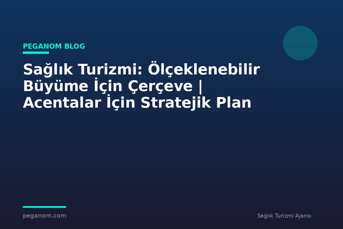 Sağlık Turizmi: Ölçeklenebilir Büyüme İçin Çerçeve | Acentalar İçin Stratejik Plan