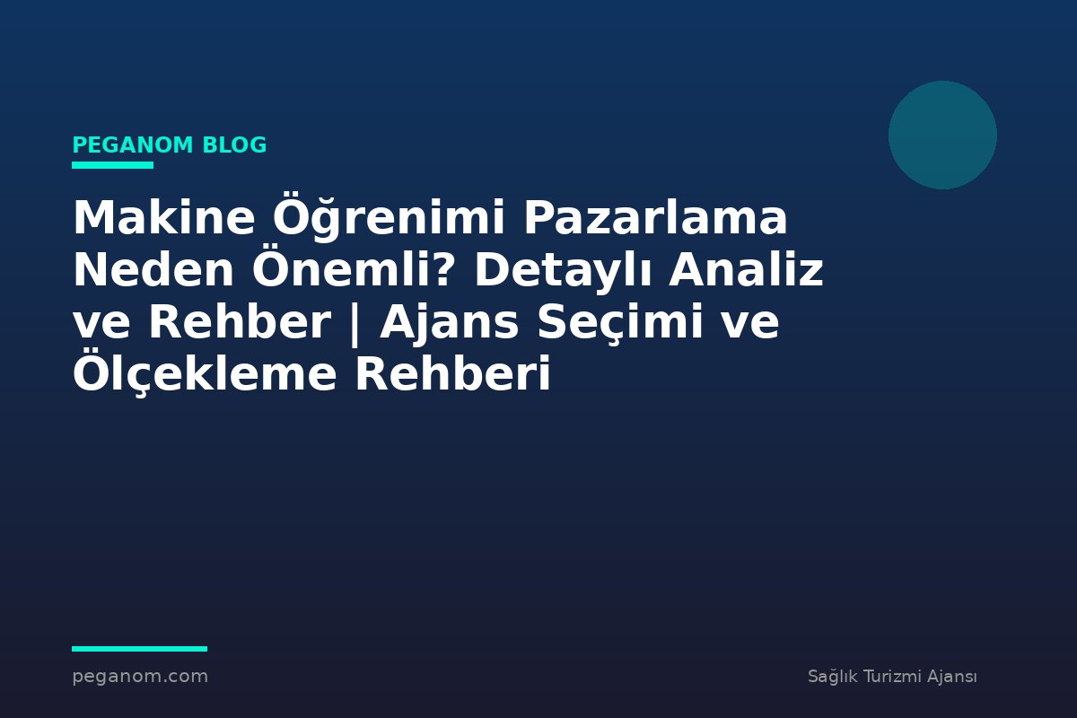 Makine Öğrenimi Pazarlama Neden Önemli? Detaylı Analiz ve Rehber | Ajans Seçimi ve Ölçekleme Rehberi