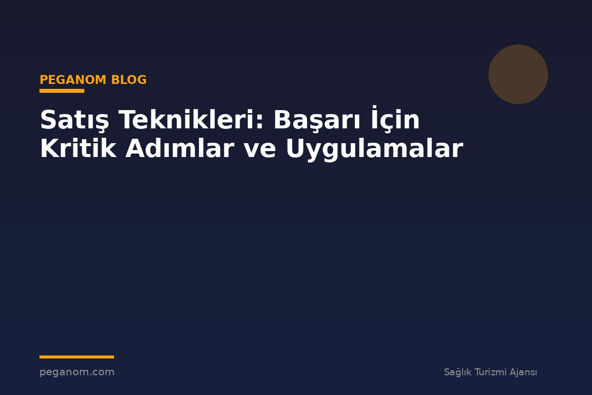 Satış Teknikleri: Başarı İçin Kritik Adımlar ve Uygulamalar