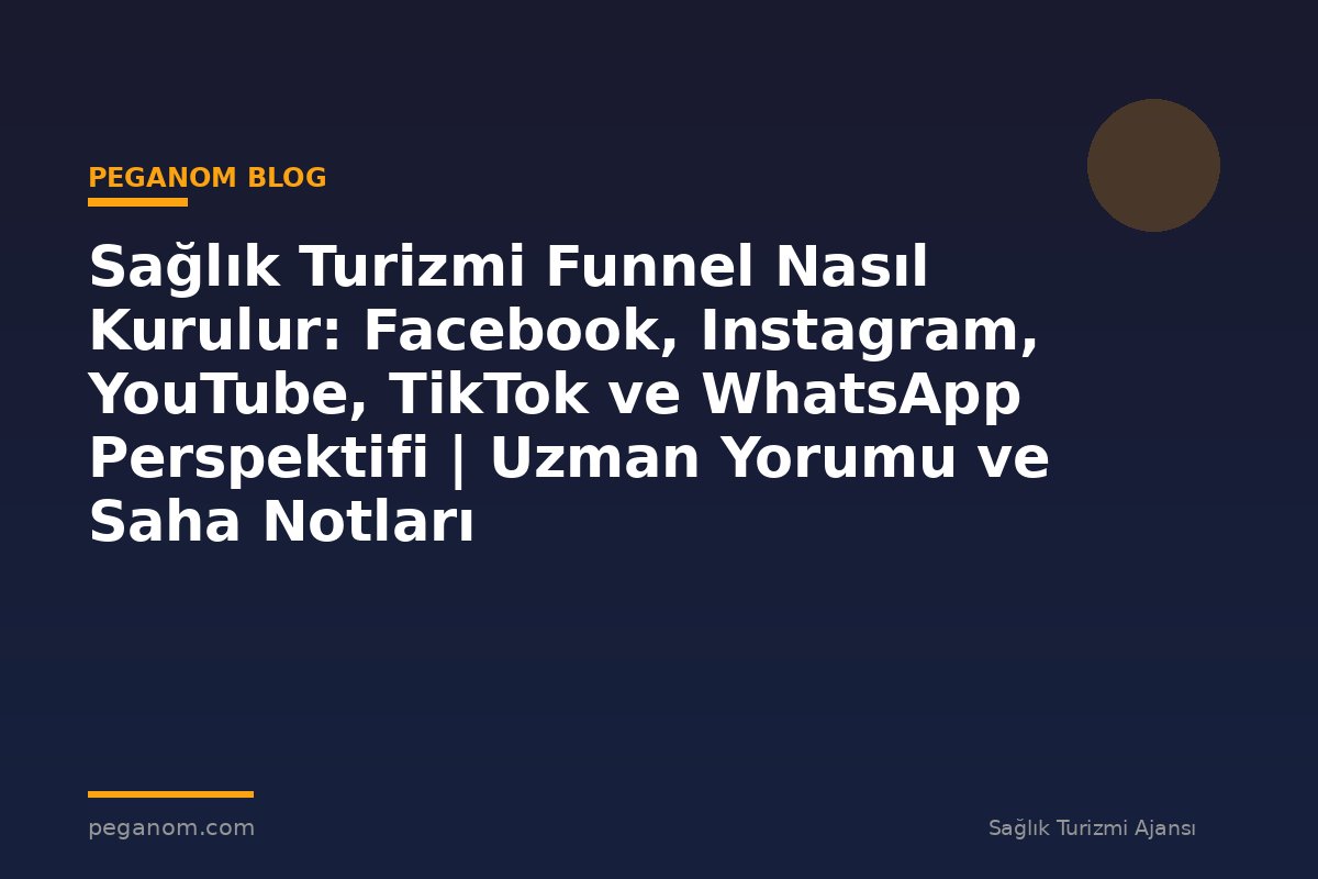 Sağlık Turizmi Funnel Nasıl Kurulur: Facebook, Instagram, YouTube, TikTok ve WhatsApp Perspektifi | Uzman Yorumu ve Saha Notları