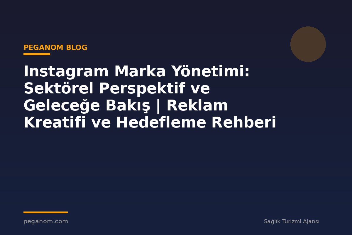 Instagram Marka Yönetimi: Sektörel Perspektif ve Geleceğe Bakış | Reklam Kreatifi ve Hedefleme Rehberi