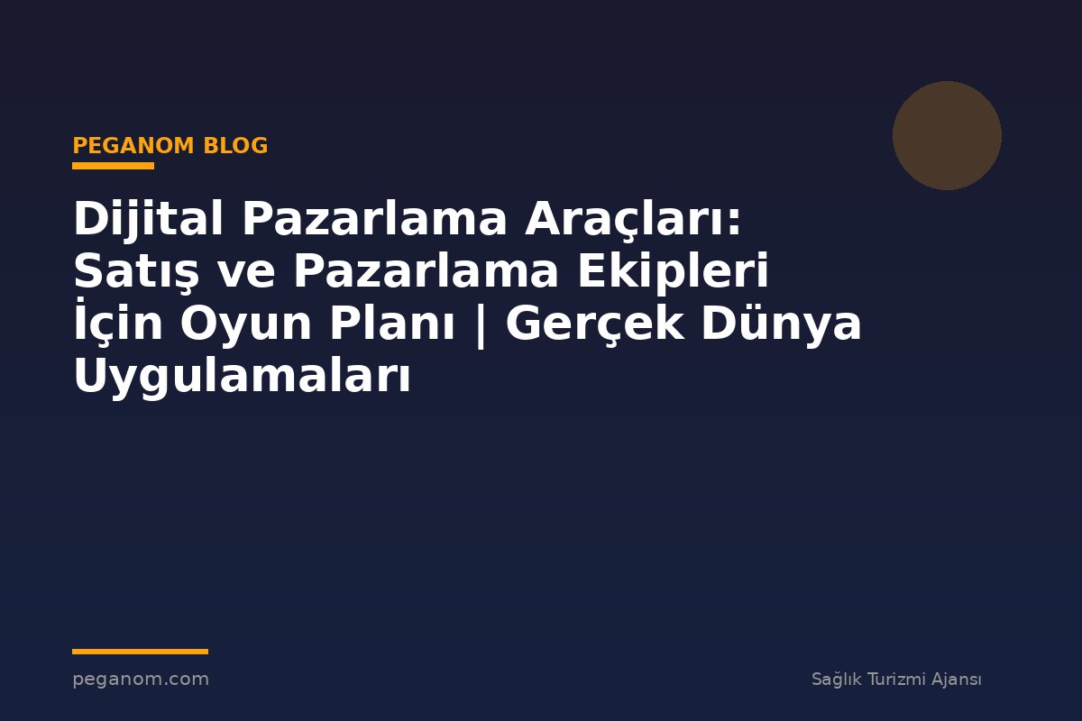 Dijital Pazarlama Araçları: Satış ve Pazarlama Ekipleri İçin Oyun Planı | Gerçek Dünya Uygulamaları