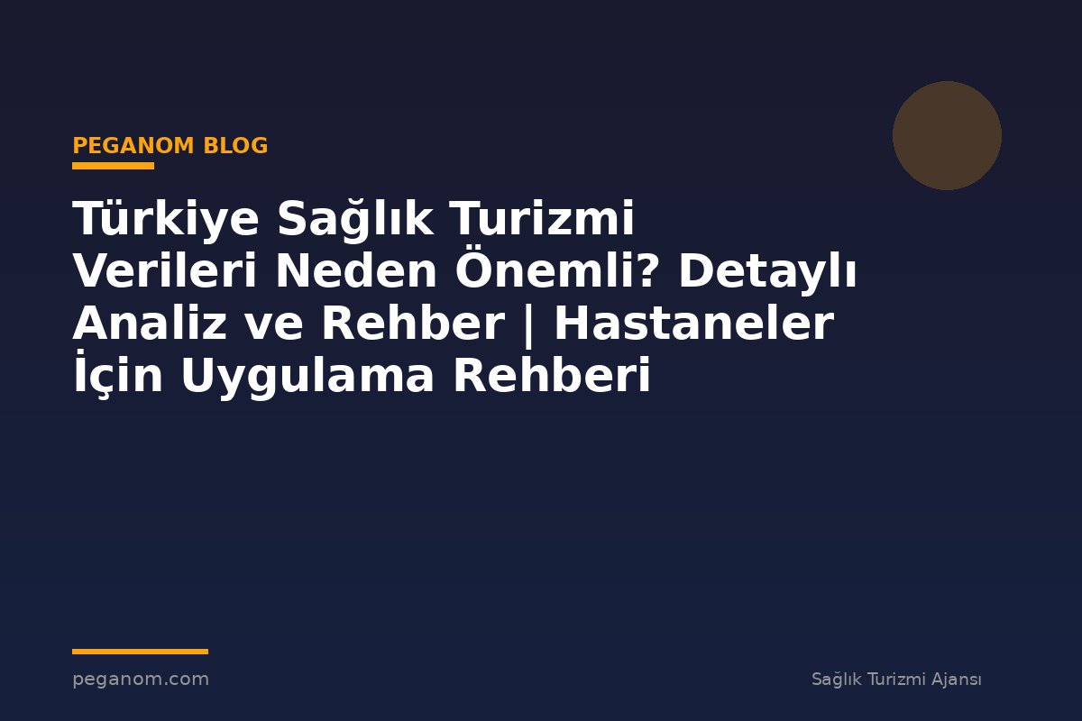 Türkiye Sağlık Turizmi Verileri Neden Önemli? Detaylı Analiz ve Rehber | Hastaneler İçin Uygulama Rehberi