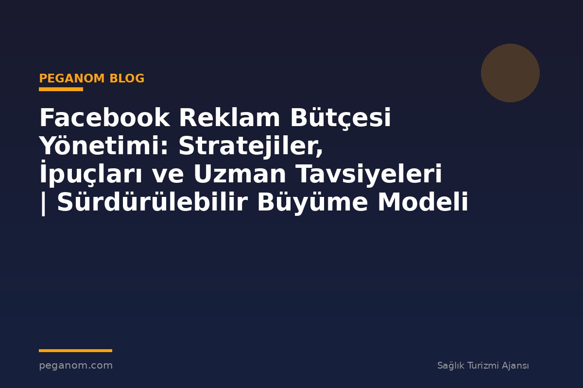 Facebook Reklam Bütçesi Yönetimi: Stratejiler, İpuçları ve Uzman Tavsiyeleri | Sürdürülebilir Büyüme Modeli