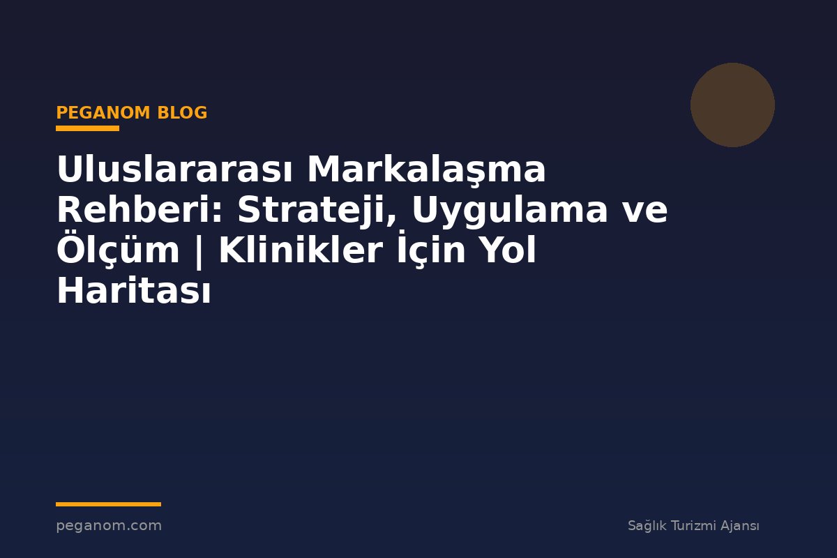 Uluslararası Markalaşma Rehberi: Strateji, Uygulama ve Ölçüm | Klinikler İçin Yol Haritası